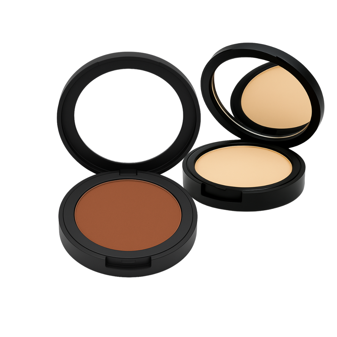 Sweat resistant powder foundation for shine control and menopause skin - shade collection