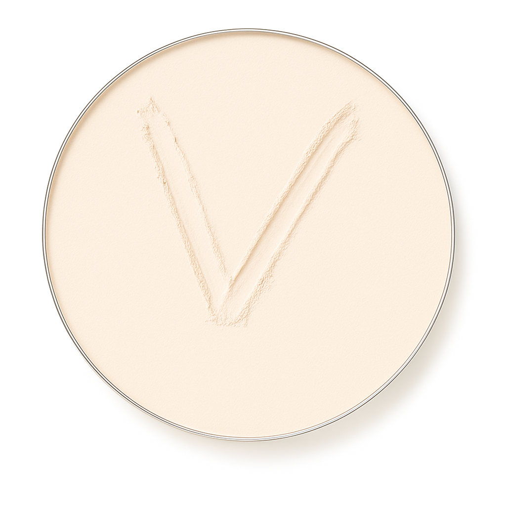 Powder foundation shade PF13 light cool tone with natural matte finish and comfortable wear in heat.